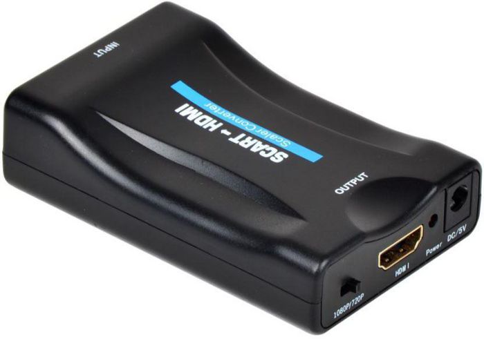 Scart To Hdmi Converter With Hdmi Cable, Hdmi Scart Adapter, Scart To Hdmi  Converter, Scart Input To Hdmi Output For Scart Output Devices(black)