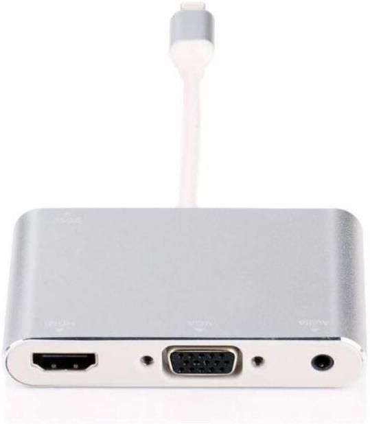 MicroConnect Lightning - HDMI / VGA / AUDIO, Silver - W128242529