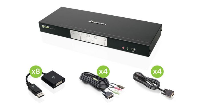 IOGEAR 4K UHD, DL DVI-I, USB A, USB B, 3.5mm, DC 5.3V - W125660556