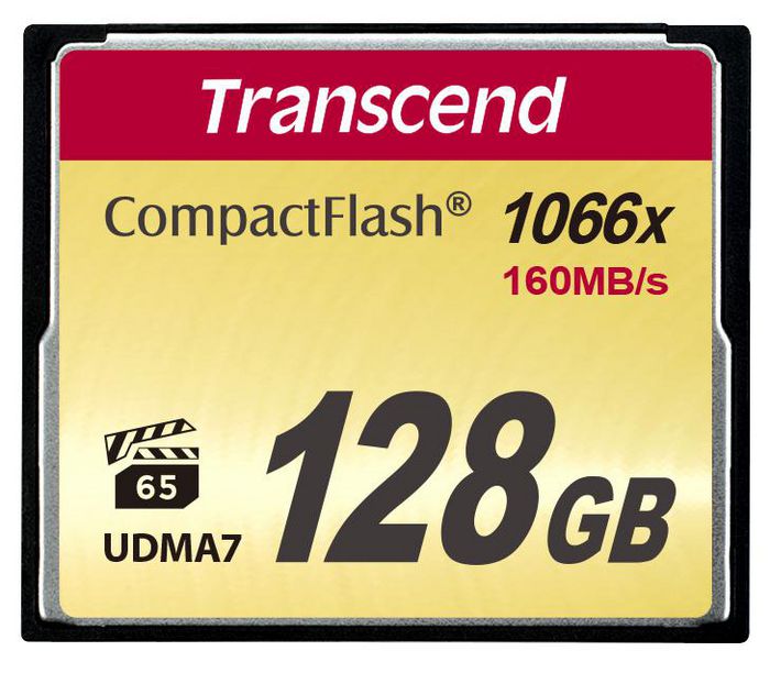 Transcend Transcend, 1000 CompactFlash Card, 128GB, 160/120MB/s - W125275720