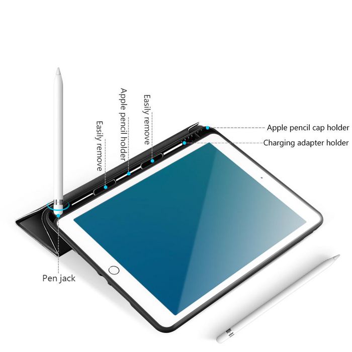 eSTUFF SEATTLE Pencil Case for iPad 10.9 10th gen 2022 - Black - W127165169