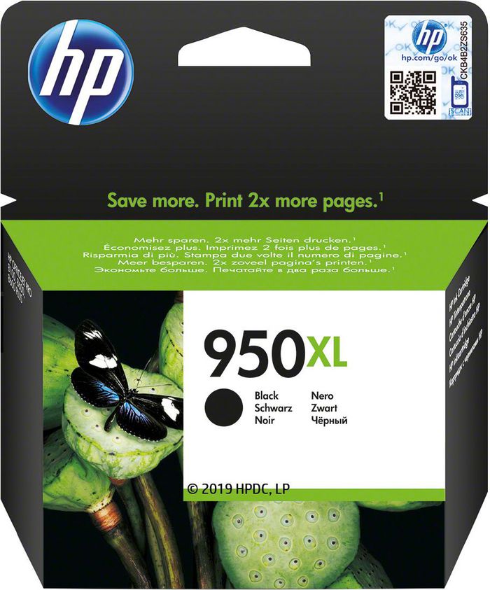 HP 950XL High Yield Black Original Ink Cartridge - W124747662