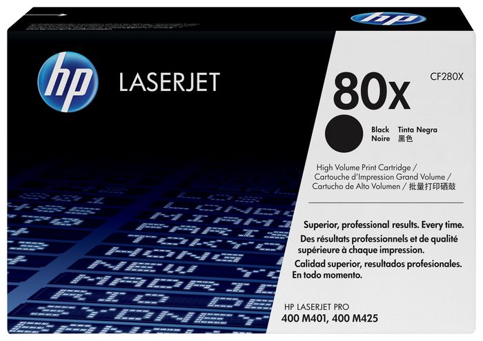 HP 80X toner LaserJet noir grande capacité authentique - W125291924