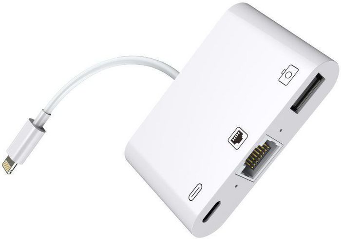 MicroConnect Lightning - RJ45 + Power Adapter with Lightning Connector - W125648613