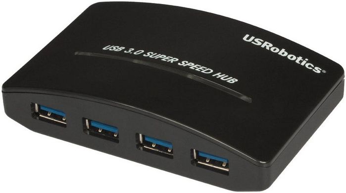 US Robotics 4-Port USB 3.0 Super Speed, 4x USB 3.0 A, 4x USB 3.0 B - W125759598