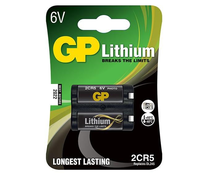 GP Batteries Primary Lithium - 2CR5, 1-pack - W124307786
