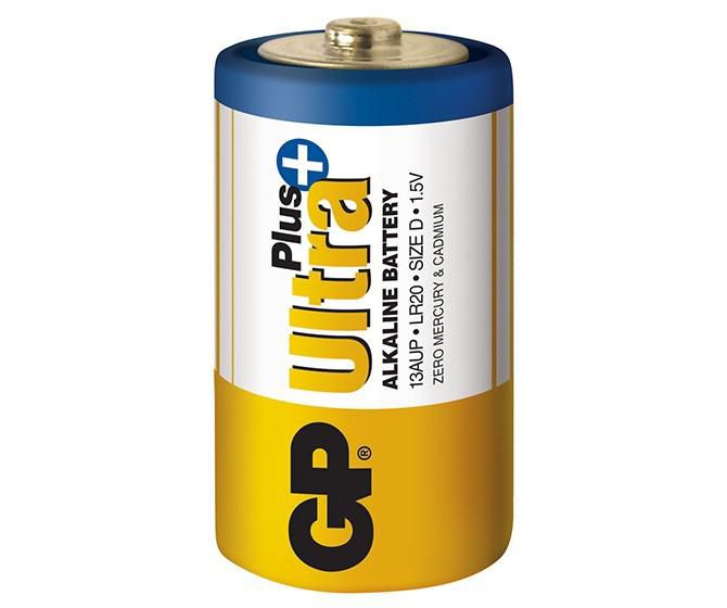 GP Batteries Ultra Plus Alkaline D batteri, 13AUP/LR20, 2-pack - W124791772