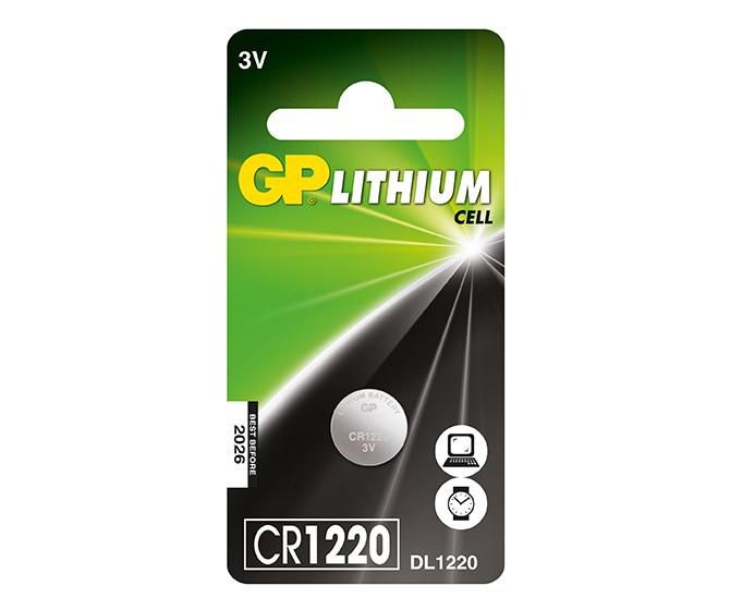 GP Batteries Lithium Cell Battery CR1220 1-pack - W124847489