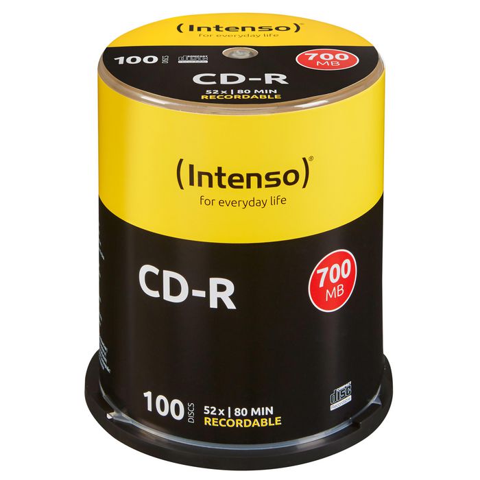 Intenso CD-R, 700 MB, 52x, cakebox 100pcs - W124684755