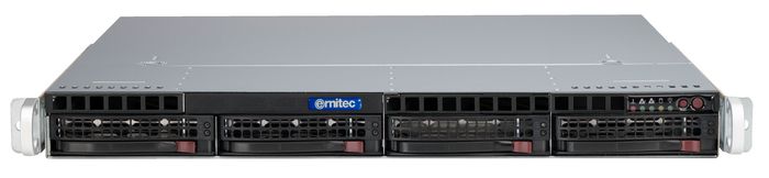 Ernitec 1U 4 bay server, i7 10700, 16GB, 250GB NVMe, Windows 10 Pro - W127041221