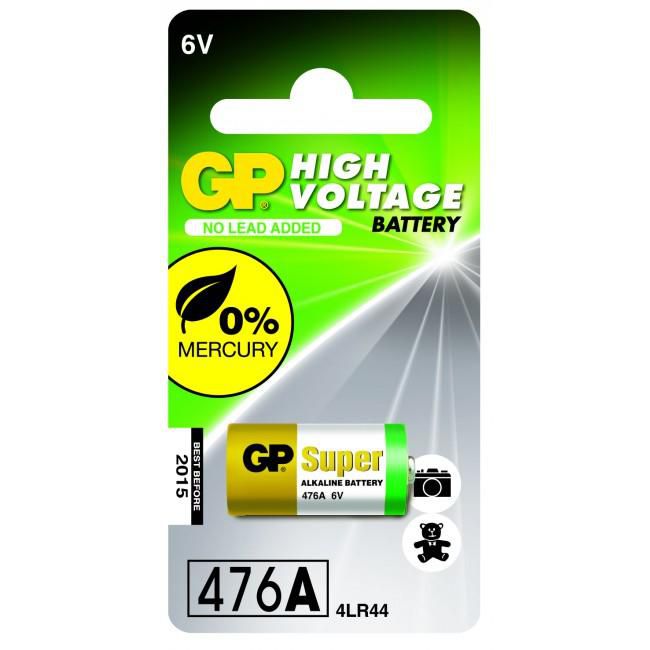 GP Batteries High Voltage Battery- 476A 6V, 4LR44, 1-pack - W125121189