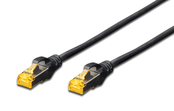 MicroConnect CAT6a S/FTP Network Cable 0.5m, Black with Snagless - W124674852