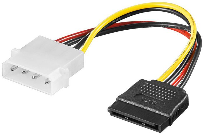 MicroConnect SATA Power, 4pin-15pin, 0.2m - W124668946