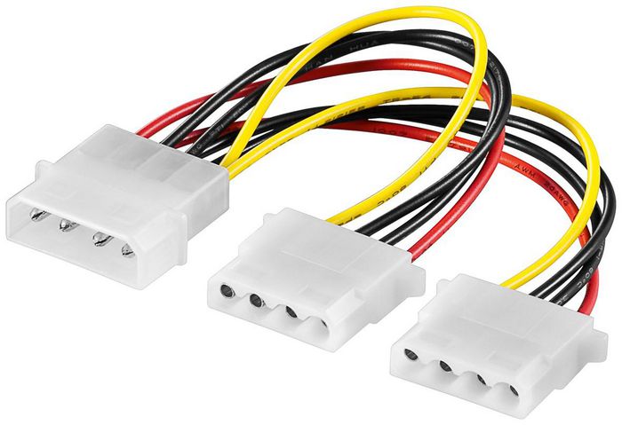 MicroConnect Power 4pin - 4pin + 4pin, 0.15 m - W124868656