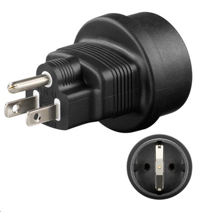 MicroConnect Universal adapter US/Schuko - W125068797