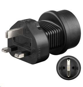 MicroConnect Power Travel Adapter - Schuko to UK - W124990226