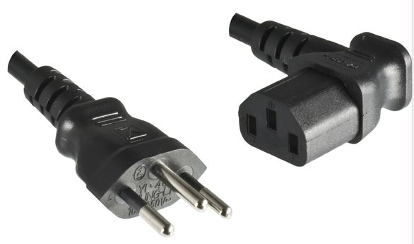 MicroConnect Power Cord Swiss (Type J) - C13 Angled, 1.8m - W124368921