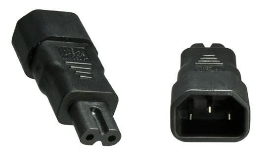 MicroConnect Power Adapter C14 - C7 M/F, Black - W124368920