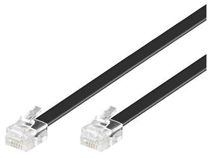 MicroConnect Modular Straight RJ12 6C/6P, 5m, Black - W124564423