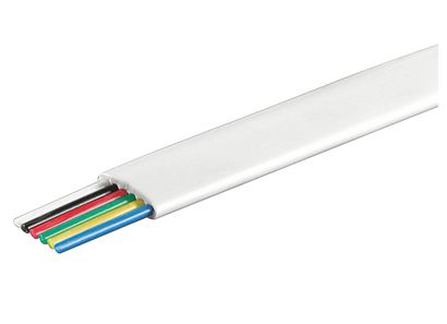 MicroConnect Telephone flat 6wires 100m White, CCA - W124564420