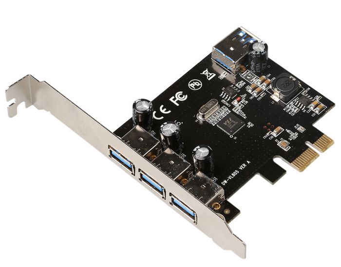 MicroConnect PCIe USB3.0 3+1 Ports Expansion Card VL805 - W124463425