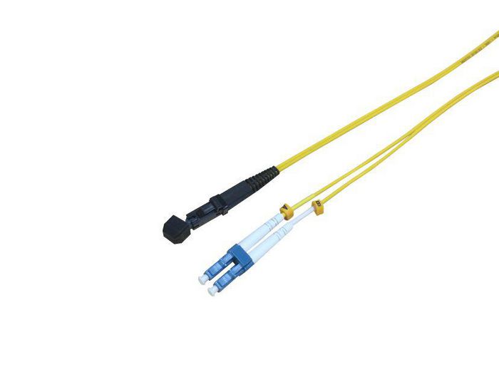 MicroConnect Optical Fibre Cable, LC-MTRJ, Singlemode, Duplex, OS2 (Yellow), 0.5m - W125050293
