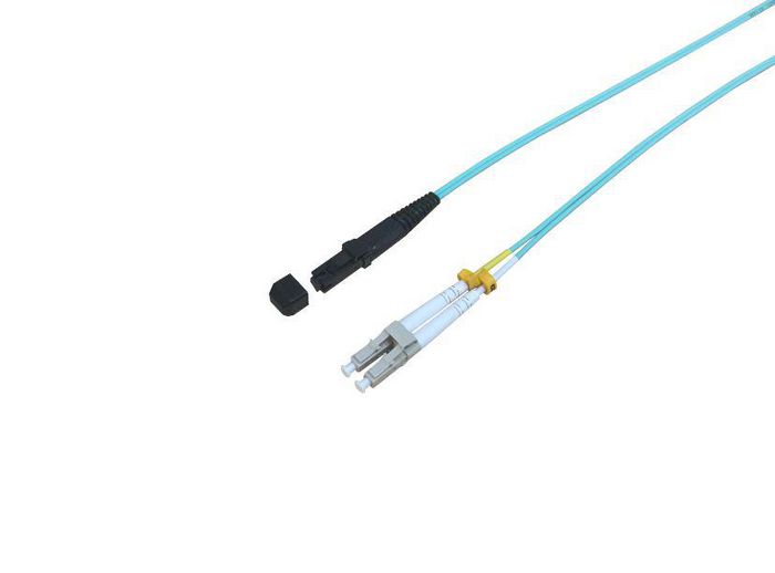 MicroConnect Optical Fibre Cable, LC-MTRJ, Multimode, Duplex, OM3 (Aqua Blue), 0.5m - W125150081