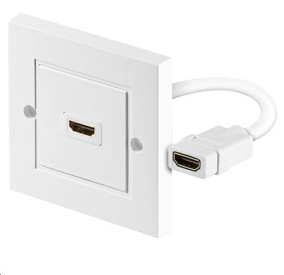 MicroConnect HDMI Wall socket, White - W125155793