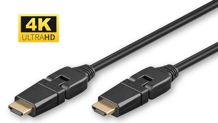 MicroConnect HDMI 1.4 Cable, 360° rotatable, 1.5m - W125255589