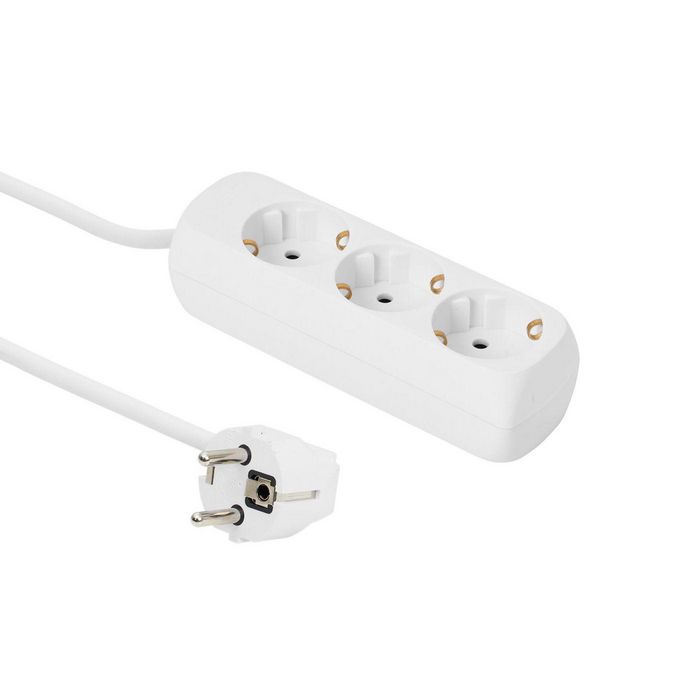 MicroConnect 3-Way Schuko socket, 1.8 m, White - W124355595