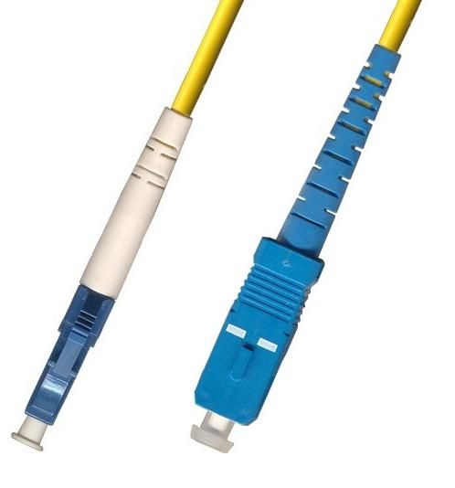 MicroConnect Optical Fibre Cable, LC-SC, Singlemode, Simplex, OS2 (Yellow) 1m - W124850147