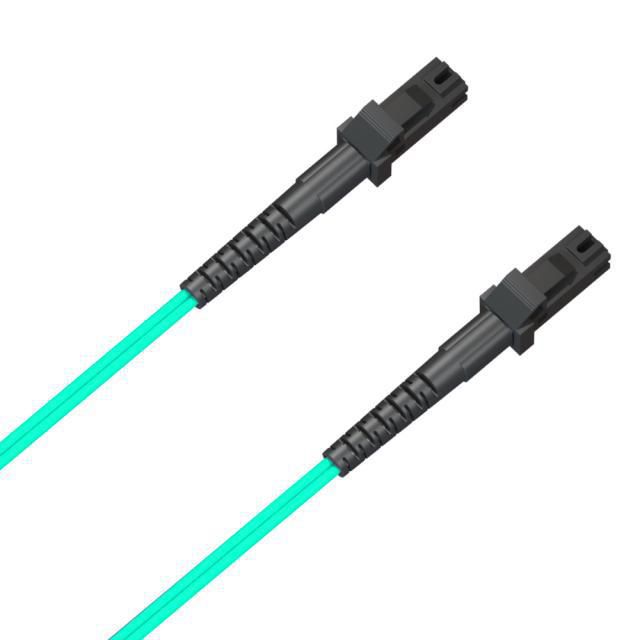 MicroConnect Optical Fibre Cable, MTRJ-MTRJ, Multimode, Duplex, OM3 (Aqua Blue), 0.5m - W125150043