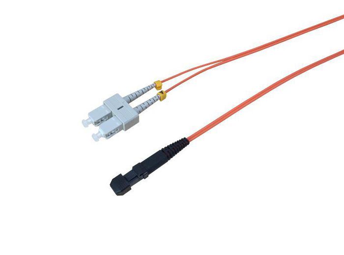 MicroConnect Optical Fibre Cable, MTRJ-SC, Multimode, Duplex, OM1 (Orange), 0.5m - W125249960