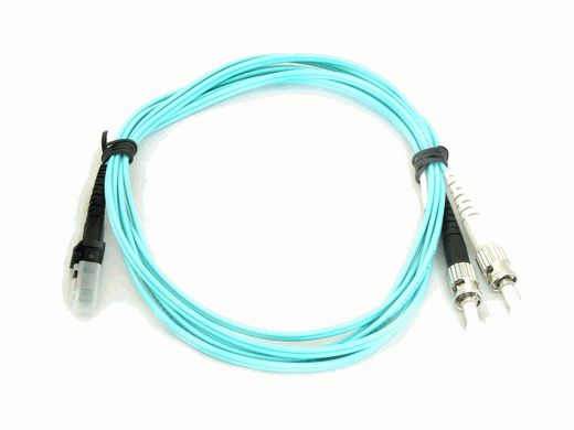 MicroConnect Optical Fibre Cable, MTRJ-ST, Multimode, Duplex OM3 (Aqua Blue, 1m - W125249959