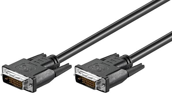 MicroConnect DVI-D 24+1, M-M, 0.5m, Black - W125064236