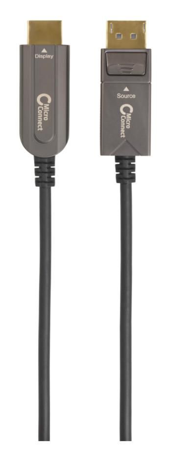 MicroConnect Premium Optic Fiber DisplayPort 1.4 - HDMI 2.0 Cable, 10m - W125248205