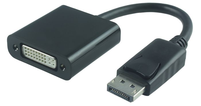 MicroConnect Adapter Displayport to DVI, M/F, Black - W125089236