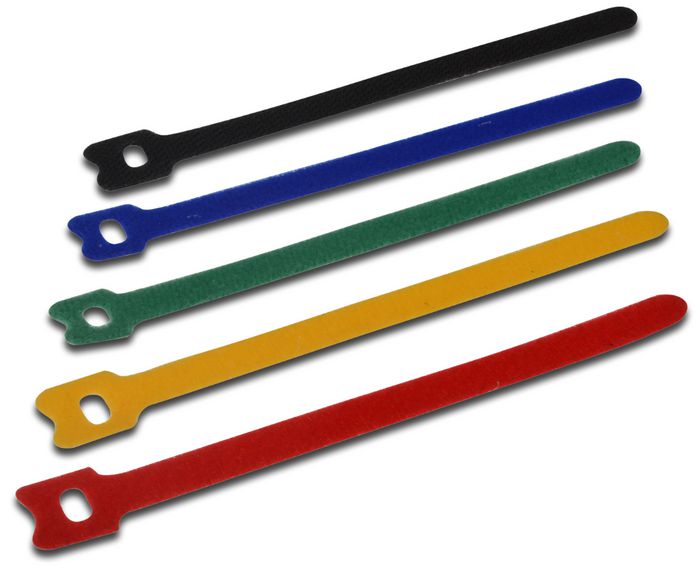MicroConnect Cable tie set, hook-and-loop fastener, different colors, 50pcs - W124846841