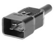 MicroConnect C20 Connector, Black - W124989201