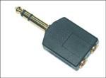 MicroConnect Adapter 6.3mm - 2x3.5mm, M-F - W124945498