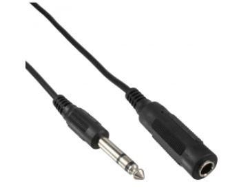 MicroConnect 6.3mm Jack Extension Cable, 5m - W125145122