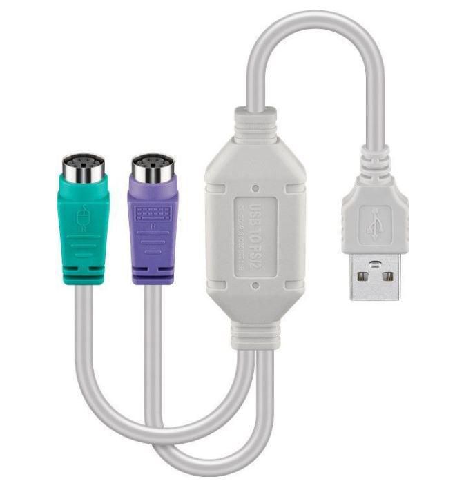 MicroConnect USB A to  2 x PS/2 adapter - W124377223