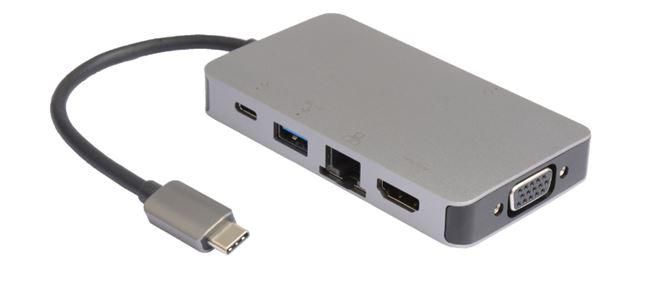 MicroConnect USB - C, 2 x USB3.0 A, RJ45, HDMI, VGA, Type C - W125516462