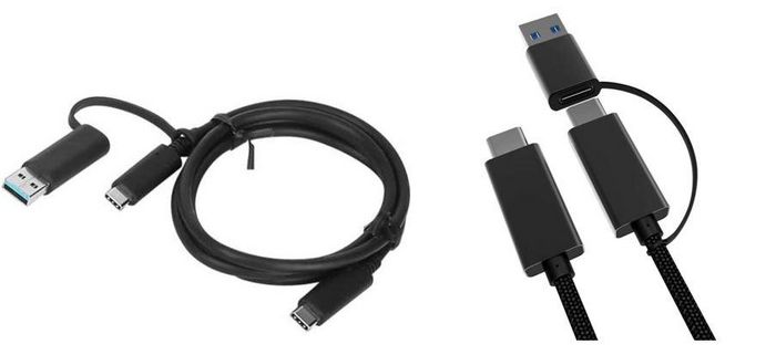 MicroConnect USB-C Cable with a USB 3.0 A adapter, 1m - W124577100