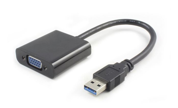 MicroConnect USB 3.0 Type A - VGA Adapter, Black - W124677240