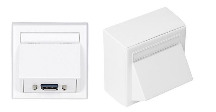 Vivolink Wall Connection Box Displayport, White - W124986415