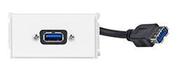 Vivolink Outlet Panel USB3.0, White - W125278023
