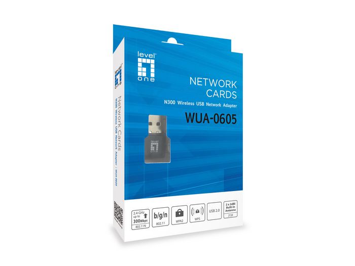 LevelOne USB 2.0, Wi-Fi, WPS, 2 x 2dBi, 2.4GHz ~ 2.4835GHz - W124786523