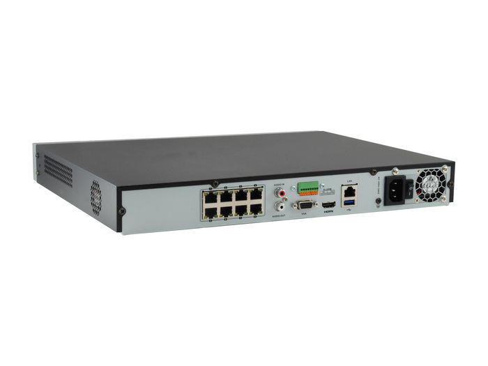 LevelOne 8ch, 8 x PoE, H.265/264, VGA, HDMI, USB, 10/100/1000 Mbps, 110~230 VAC, 3 kg - W125266164