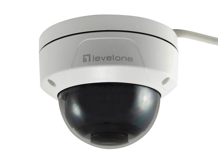 LevelOne 1/2.8" CMOS, F2.0, RJ-45, Audio In/Out, 1/3~1/10,000 sec, PoE, 500 g - W125249856
